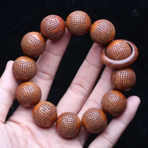 Bracelet tibétain en perles de bois pour homme