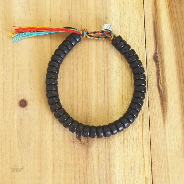 Bracelet chance en tresse, inspiration tibétaine