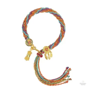 Bracelet Tressé Tibétain en matières naturelles