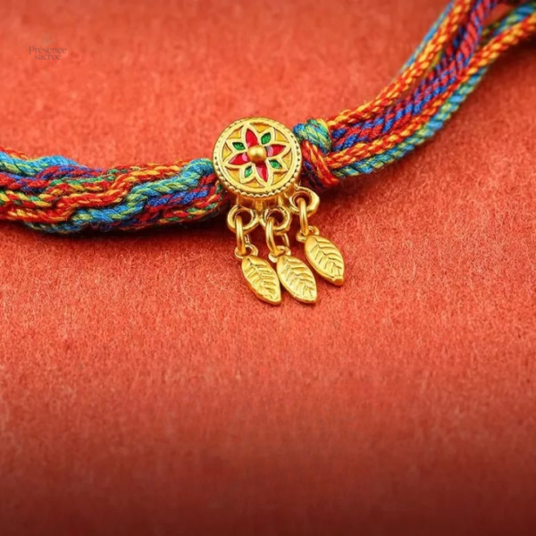 Accessoire spirituel tibétain en style tressé