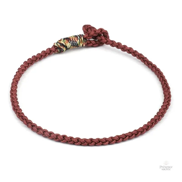 Bracelet tressé fait main, inspiration tibétaine