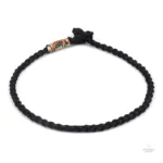 Bracelet en cuir tibétain avec nœud élégant