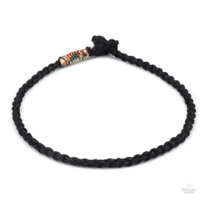 Bracelet en cuir tibétain avec nœud élégant