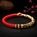 Bracelet Boudhiste Tressé Tibetain en fil de coton