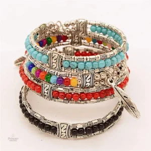 Bracelet tibétain vintage pour femme, style unique et artisanal