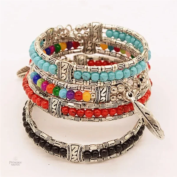 Bracelet tibétain vintage pour femme, style unique et artisanal