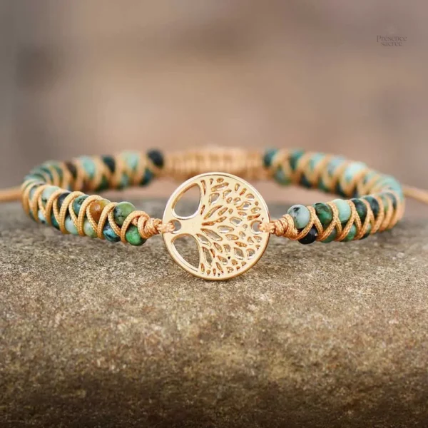 Bracelet Arbre de vie, design élégant en jaspe