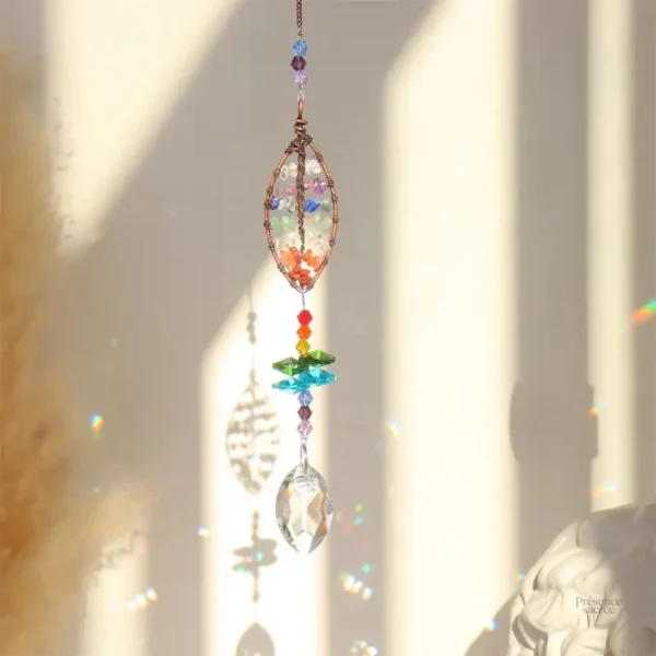 Décoration en verre pour capteur de soleil Chakra