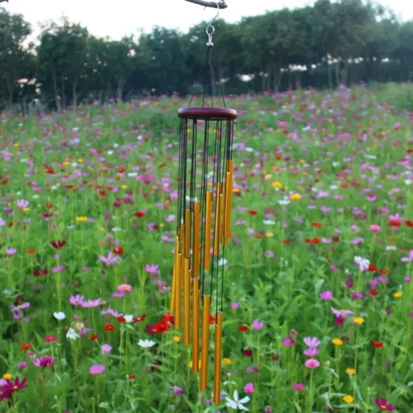 Furin à vent avec 12 tubes harmonieux