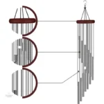 Accessoire de jardin : carillon à vent en métal