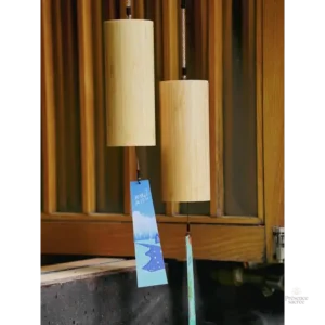 Élégant carillon de jardin en bambou, sonore et décoratif