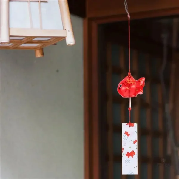 Carillon décoratif Poisson rouge pour jardin ou balcon