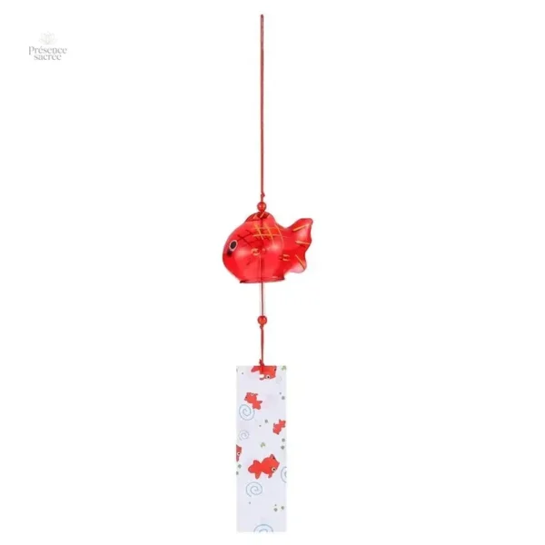 Accessoire de jardin, carillon éolien style Poisson rouge