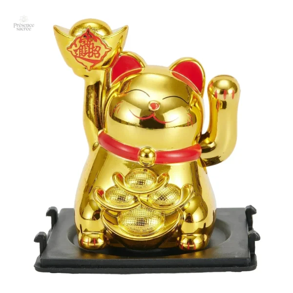 Maneki Neko doré avec patte levée