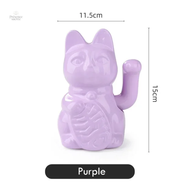 Sculpture chat Maneki Neko, vibrant symbole de chance