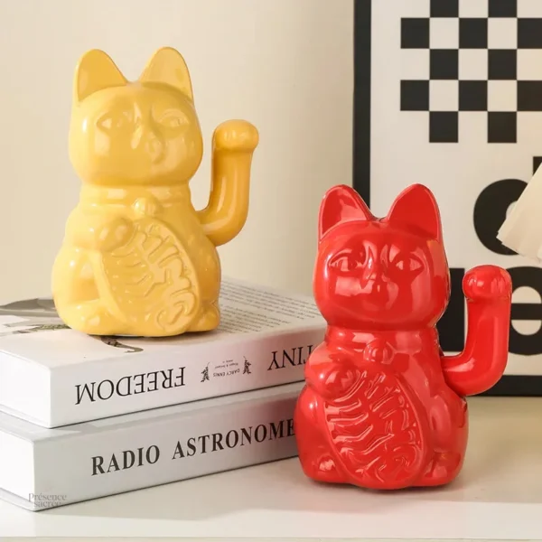 Cerf-volant Maneki Neko en céramique, symbole de chance