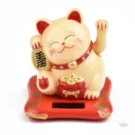 Figurine solaire de chat porte-bonheur asiatique