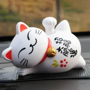 Figurine Maneki Neko avec énergie solaire pour la chance