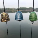 Cloche de temple japonais en métal traditionnel
