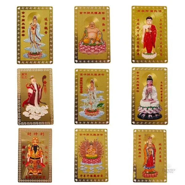 Cartes en cuivre Thangka Or, collection artistique unique