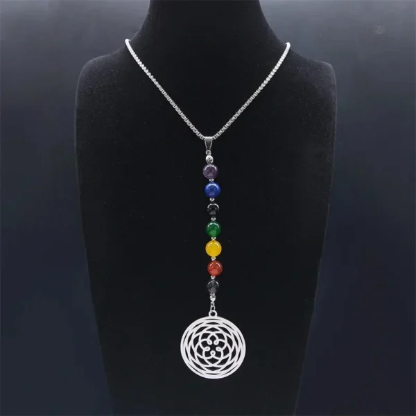 Collier Fleur de Lotus Femme 7 Chakra