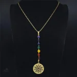 Bijoux bouddhistes avec 7 pierres chakras