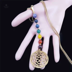 Accessoire zen en pierres naturelles multicolores