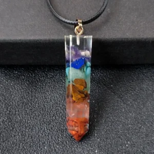 Collier 7 Chakras en pierres naturelles, accessoire spirituel