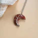 Collier en argent Arbre de Vie avec motif demi-lune