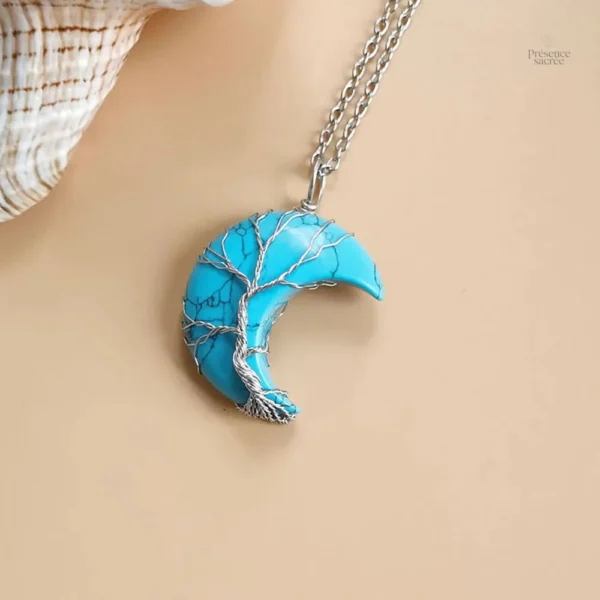 Accessoire zen Arbre de Vie en forme de demi-lune