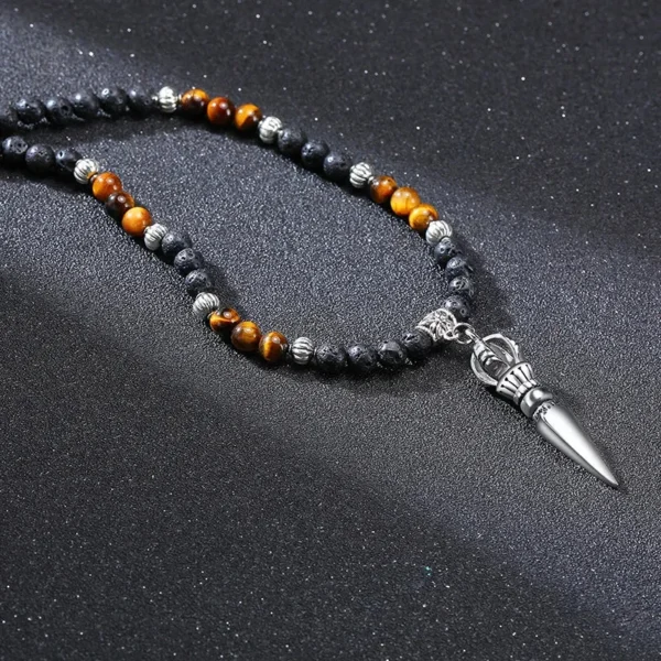 Collier Bouddhiste avec perles d'Oeil de Tigre