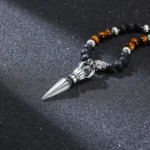 Collier en Pierre de Lave et Oeil de Tigre