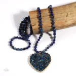 Collier en pierre verte, délicat et raffiné