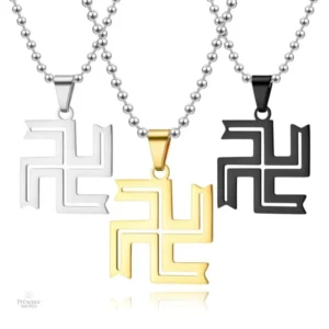 Collier Bouddhiste Svastika en or