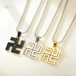 Collier en or avec symbole bouddhiste Svastika