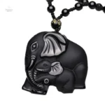 Collier éléphant Bouddhiste en méditation symbolique