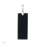 Collier Obsidienne Noire Rectangulaire