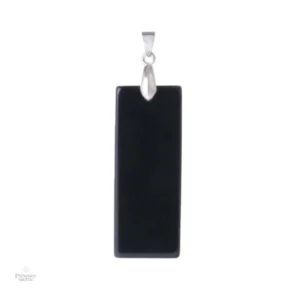 Collier Obsidienne Noire Rectangulaire