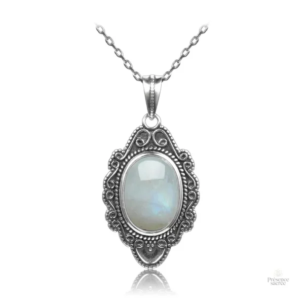 Collier en pierre de Lune élégante et naturelle