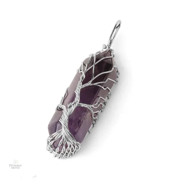 Accessoire unisexe en pierre naturelle, arbre de vie