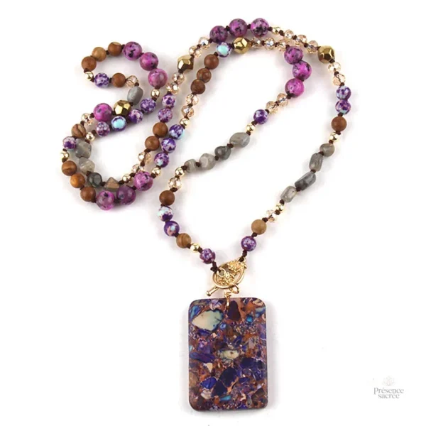 Bijou Violette en Pierre Naturelle