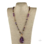 Collier Élégant en Pierre Naturelle Violette