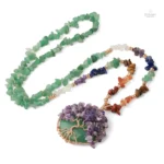 Collier Arbre de Vie en Pierres Multicolores
