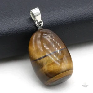 Oeil de Tigre Rond, collier en pierres authentiques