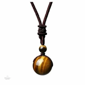 Collier en Oeil de Tigre pour méditation