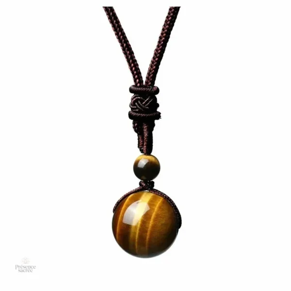 Collier en Oeil de Tigre pour méditation