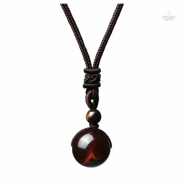 Accessoire bouddhiste en Pierre Oeil de Tigre