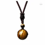 Collier pierre naturelle Oeil de Tigre Bleu