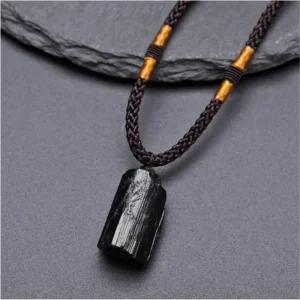 Collier en Tourmaline Noire Bouddhiste