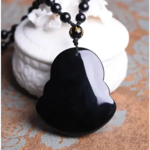 Variante de collier lapin, pierres naturelles, symbole de spiritualité
